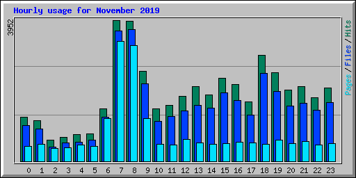 Hourly usage for November 2019