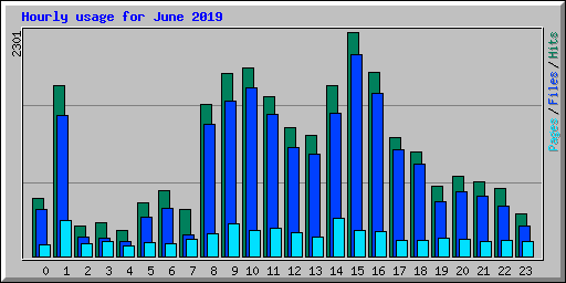 Hourly usage for June 2019