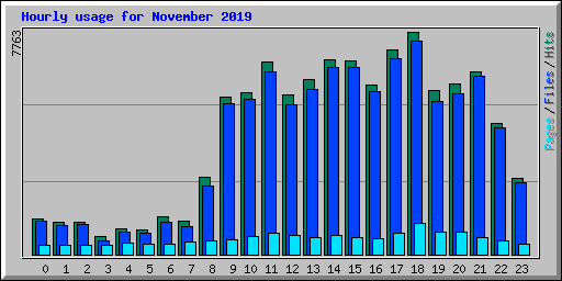 Hourly usage for November 2019